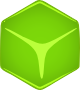 Green cube logo